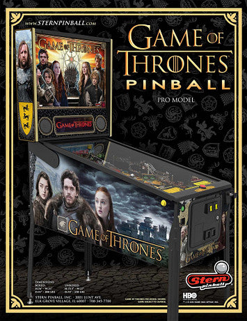 Game of Thrones Pro Stern Pinball Machine (2015)