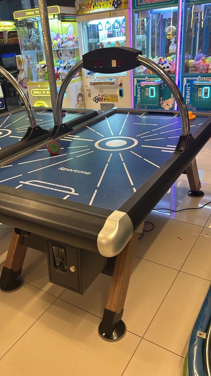 Air Hockey Blue Top Coin Operates or Home Free Play