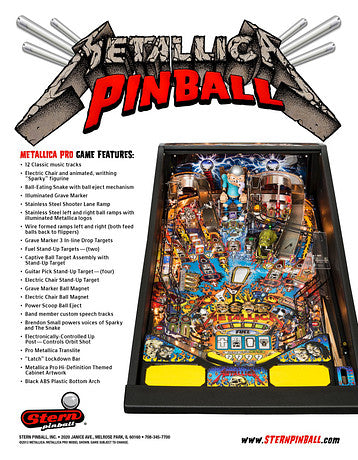 Metallica Pro Stern Pinball Machine (2013)