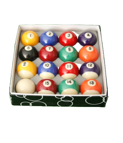Pool Table Ball Set Numbers + White Ball
